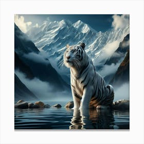 White Tiger 63 Canvas Print