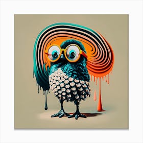 Eye Glass, Owl Eye, Digital Art Canvas Print