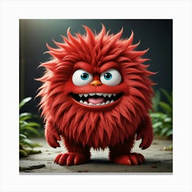 Furry Monster Canvas Print