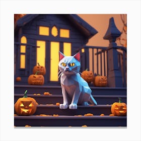 Halloween Cat 21 Canvas Print