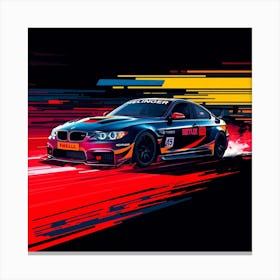 Bmw M3 Racing Car Canvas Print