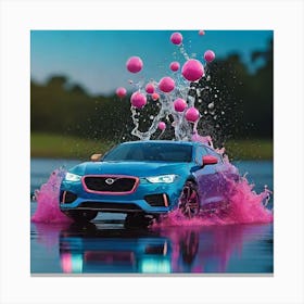 Pink Jaguar Canvas Print