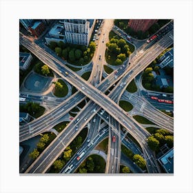 Intersections Photograph Intersections Where Paths Converge Or Diverge This Could Be A Bustling City 938273767(1) Canvas Print