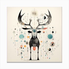 Deer Geometrics Canvas Print
