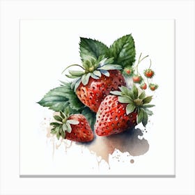 Fresas Upscaled X4 Canvas Print