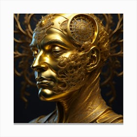 Golden Head Of A Man Canvas Print