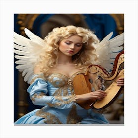 Default Imagine An Angel Fresh Face Golden Hair Blue Eyes Ang 3 Canvas Print