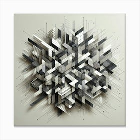 Geometric Gridlock art Canvas Print