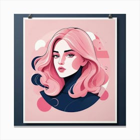 Default Pink Navy Art Print 2 Canvas Print