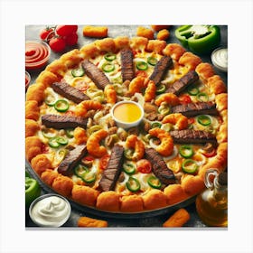 Pizza With Toppings 1 Canvas Print
