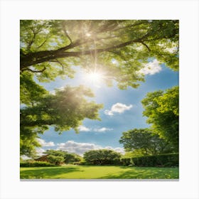 Sunny Day In The Park Canvas Print