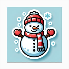 Snowman Canvas Print