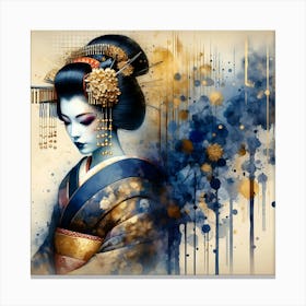 Creativel Geisha Illustration 112 Canvas Print