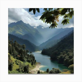 Lake In The Mountains 5 Canvas Print