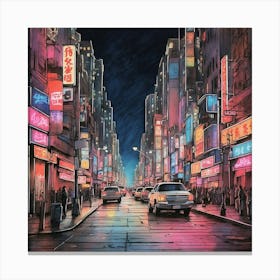 Neon City 1 Canvas Print