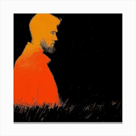 Man In The Orange Jacket Canvas Print