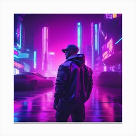 Neon City 3 Canvas Print