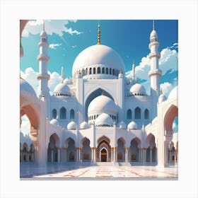 White Mosque 1 Canvas Print