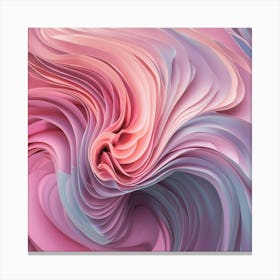 Abstract Pink And Blue Swirl Canvas Print