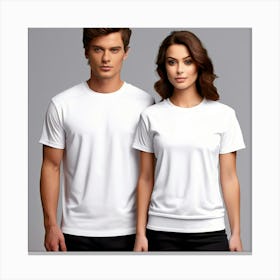 Mock Up Cotton Casual Wearable Printed Graphic Plain Fitted Loose Crewneck V Neck Sleeve (18) Canvas Print
