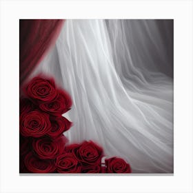 Silk And Roses Canvas Print