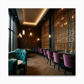 Default Create Unique Design Resturant Interior Design 3 Canvas Print