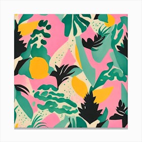 Tropical Leaves Pattern Canvas Print