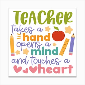 Teacher Takes A Hand Opens A Mind And Touches A Heart, Classroom Decor, Classroom Posters, Motivational Quotes, Classroom Motivational portraits, Aesthetic Posters, Baby Gifts, Classroom Decor, Educational Posters, Elementary Classroom, Gifts, Gifts for Boys, Gifts for Girls, Gifts for Kids, Gifts for Teachers, Inclusive Classroom, Inspirational Quotes, Kids Room Decor, Motivational Posters, Motivational Quotes, Teacher Gift, Aesthetic Classroom, Famous Athletes, Athletes Quotes, 100 Days of School, Gifts for Teachers, 100th Day of School, 100 Days of School, Gifts for Teachers, 100th Day of School, 100 Days Svg, School Svg, 100 Days Brighter, Teacher Svg, Gifts for Boys,100 Days Png, School Shirt, Happy 100 Days, Gifts for Girls, Gifts, Silhouette, Heather Roberts Art, Cut Files for Cricut, Sublimation PNG, School Png,100th Day Svg, Personalized Gifts Canvas Print