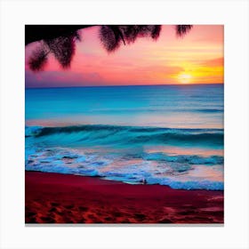 Sunset On The Beach 636 Canvas Print