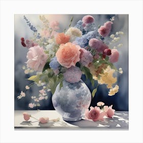 Flowers In A Vase Canvas Print