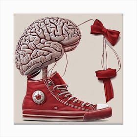 Brain In A Shoe Canvas Print