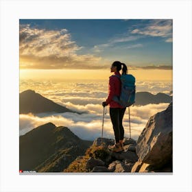 Lone Hiker Canvas Print