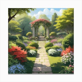 Landscaped Garden Canvas Print