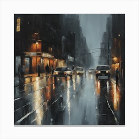 Rainy Night 2 Canvas Print