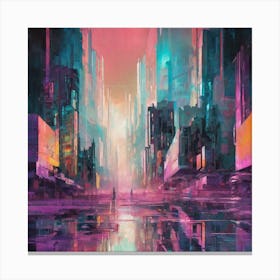 Futuristic Cityscape 189 Canvas Print