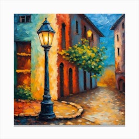 Old Street Lamp Canvas Print