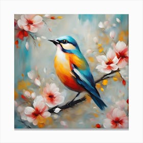 Bird On A Branch 3 Canvas Print