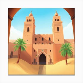 Islamic Structure In The Desert Canvas Print