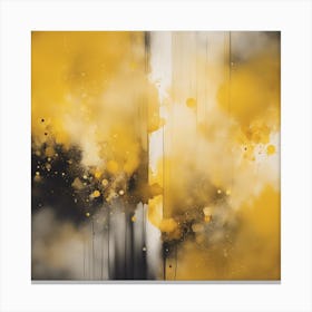 Abstract Minimalist Painting That Represents Duality, Mix Between Watercolor And Oil Paint, In Shade (19) Canvas Print