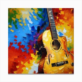 Guitar Painting Canvas Print