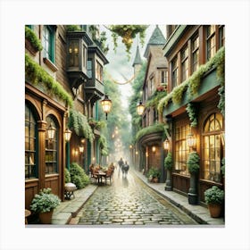 Cobblestone Street Canvas Print