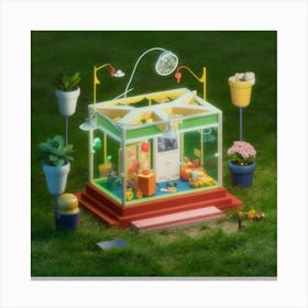 House In The Grass Canvas Print