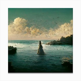 Woman In The Water 1 Canvas Print