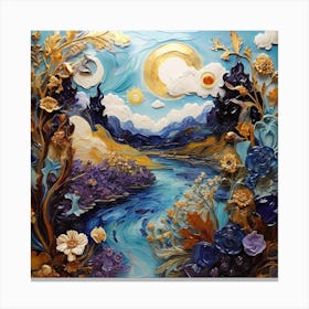 Landscape, Azure and amethyst Canvas Print