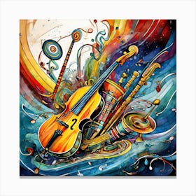 Colorful Music Canvas Art Canvas Print