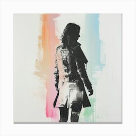 'The Girl In The Jacket' 1 Canvas Print