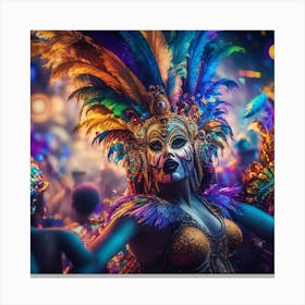 Mardi Gras Dancer Canvas Print