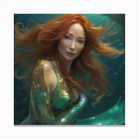 Tori Amos as a mermaid II Canvas Print