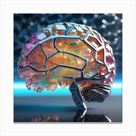 3d Rendering Of A Human Brain 8 Canvas Print