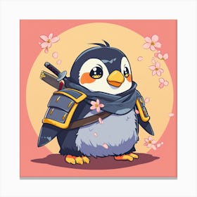 Samurai Penguin Canvas Print